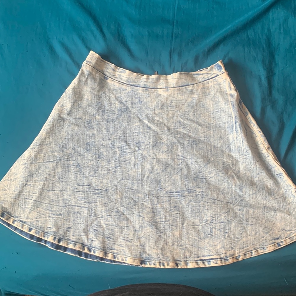 charlotte russe jean flare skirt